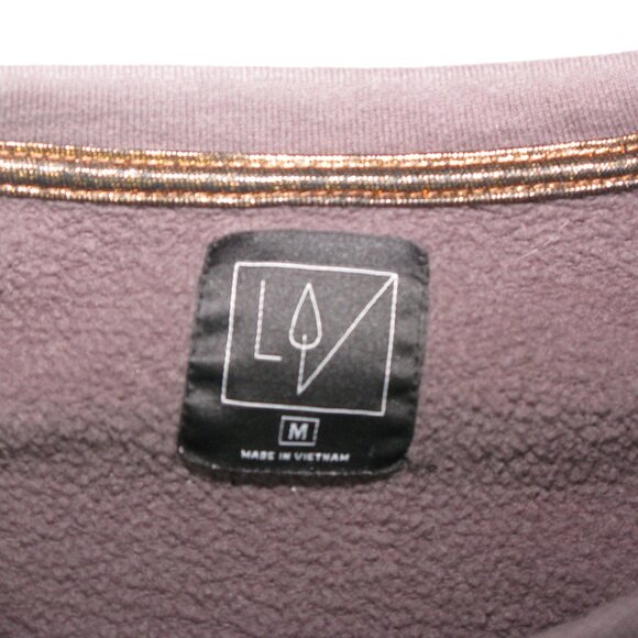 Lime & Vine Gray Sweatshirt with Rose Gold Zippers Size Medium - Picture 6 of 6